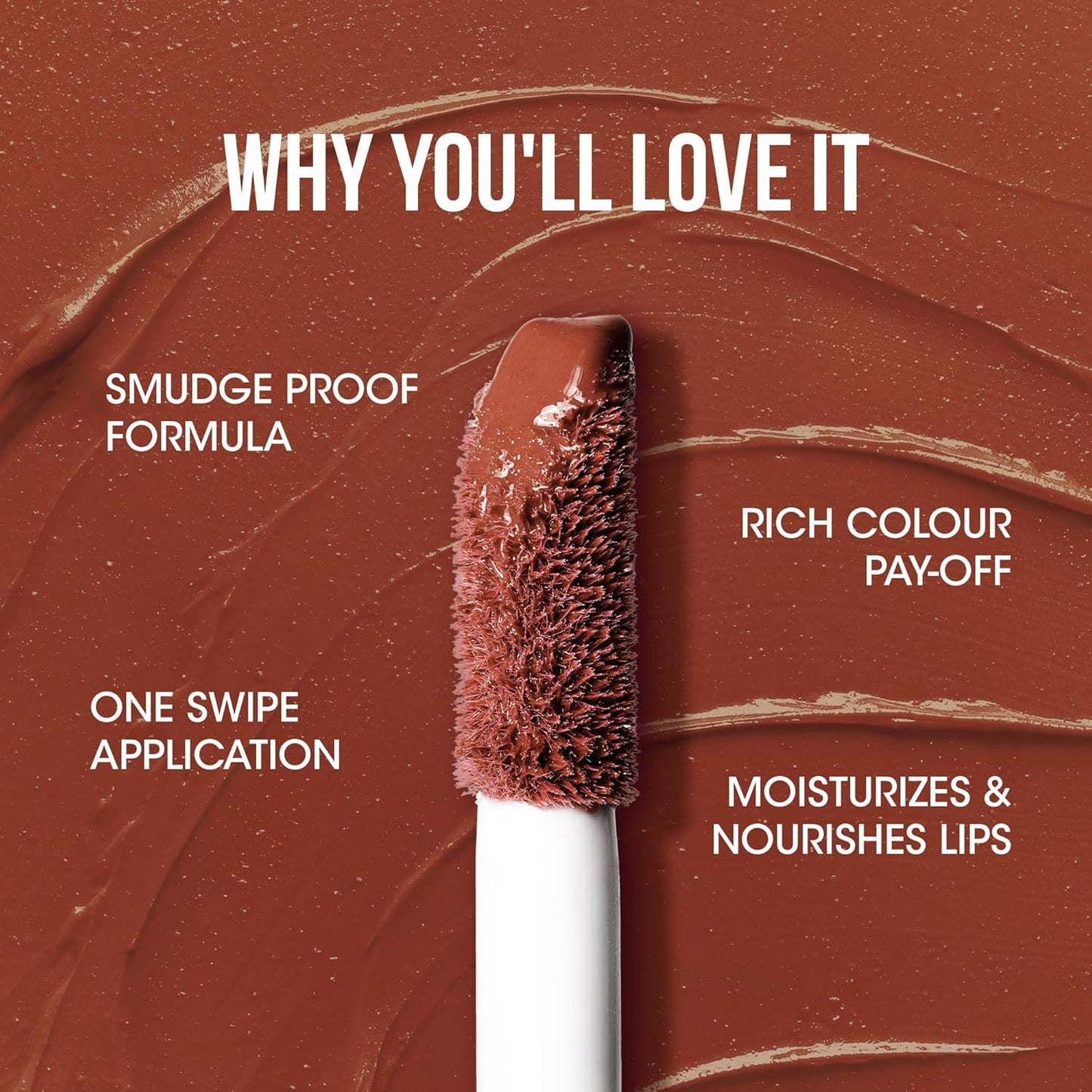 Moisture Lock Liquid Lipstick - Coffee Cuddle Shade, 4.5 ML, 1 Pc - Happy Price - Image 4