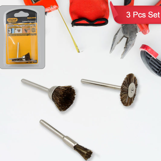 Brass Wire Wheels 3 Pcs Brass Wire Wheels Rust Removal Tool - Happy Price - Image 1