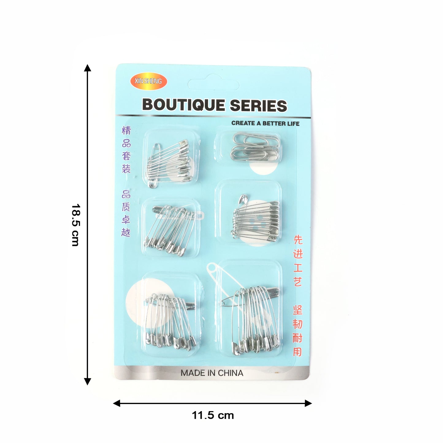 Assorted Metal Safety Pins Set - 1 Set for Clothing Repair & Utility - Happy Price - Image 3