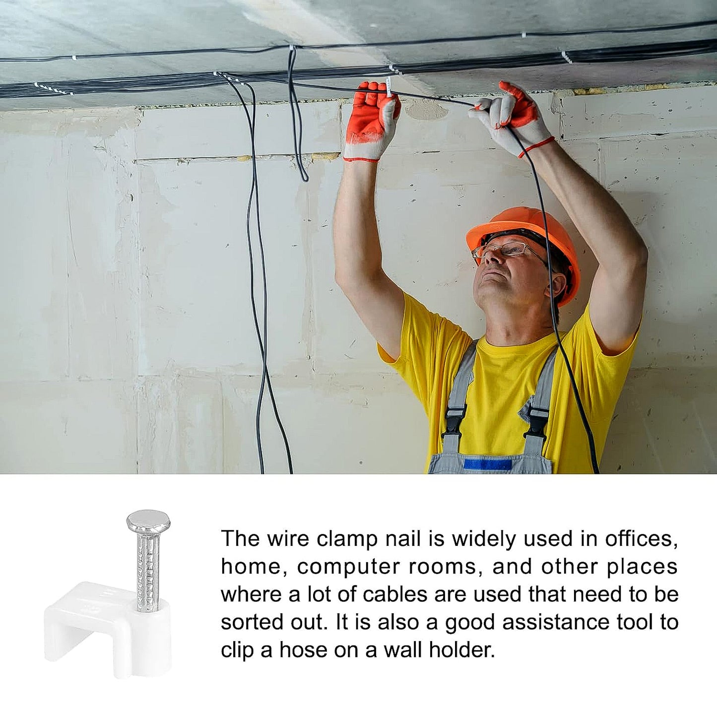 Nail Cable Clips For Wire Management (10mm  50 Pc) - Happy Price - Image 5