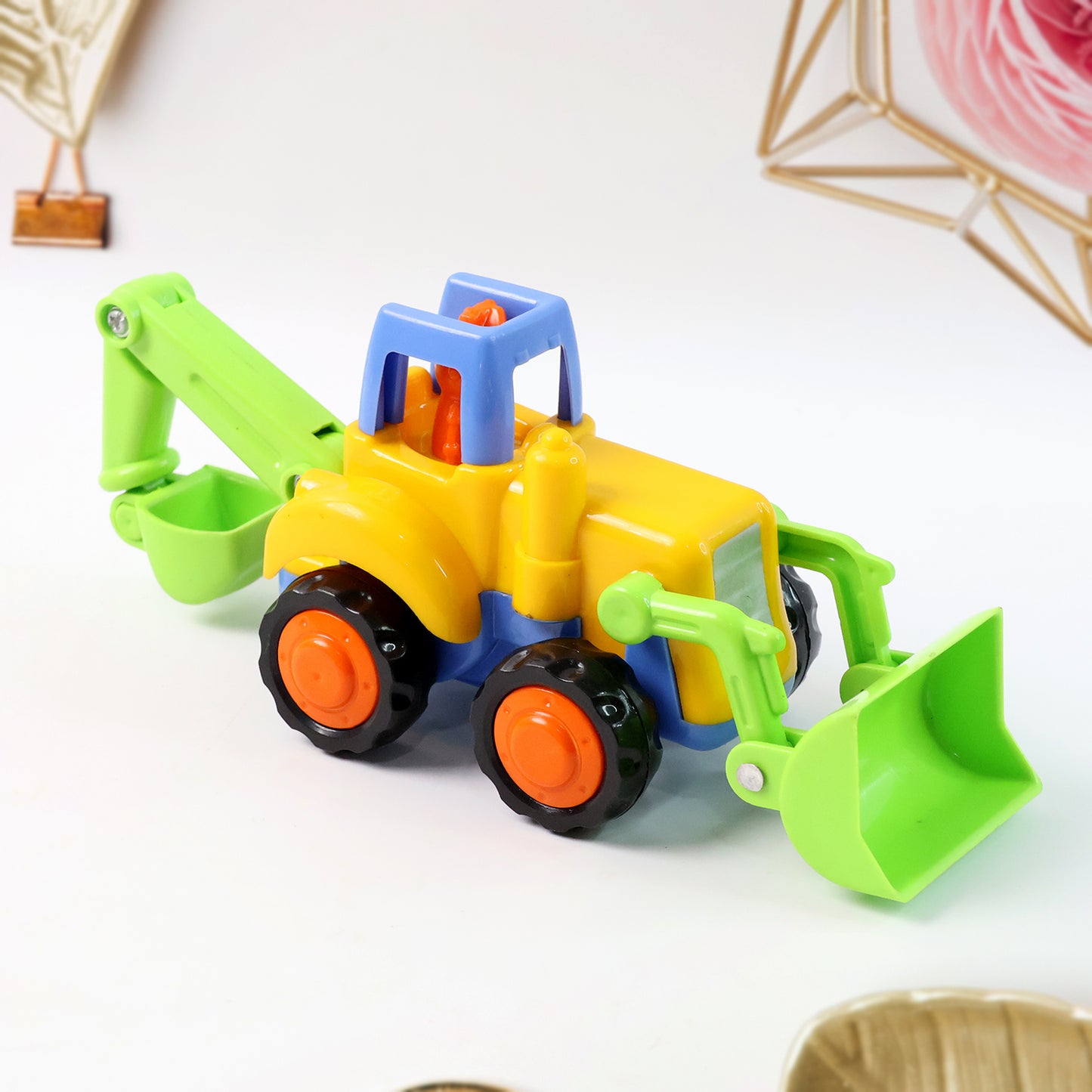 4 Pc Construction Vehicle Toy Set for Kids - Pull-Back Engineering Trucks - Happy Price - Image 3