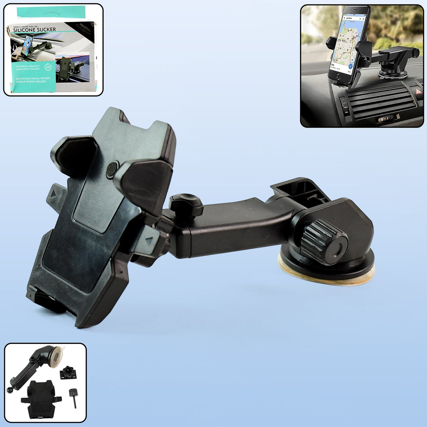Universal Car Mobile Phone Holder Universal Car Mobile Phone Holder (1 Pc) - Happy Price - Image 2