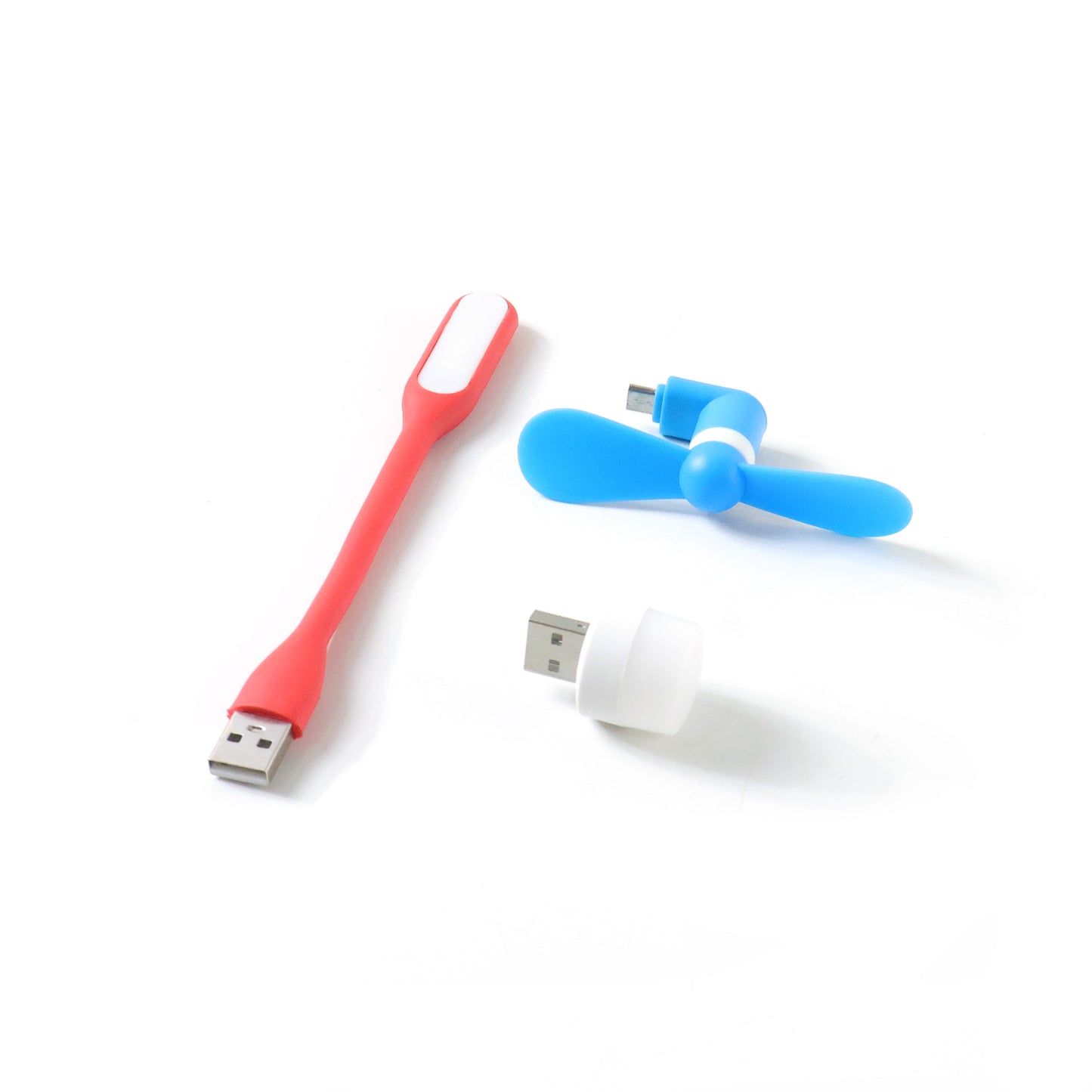 3-in-1 USB Gadget Kit: LED Light, Mini Fan & OTG Adapter - Happy Price - Image 4