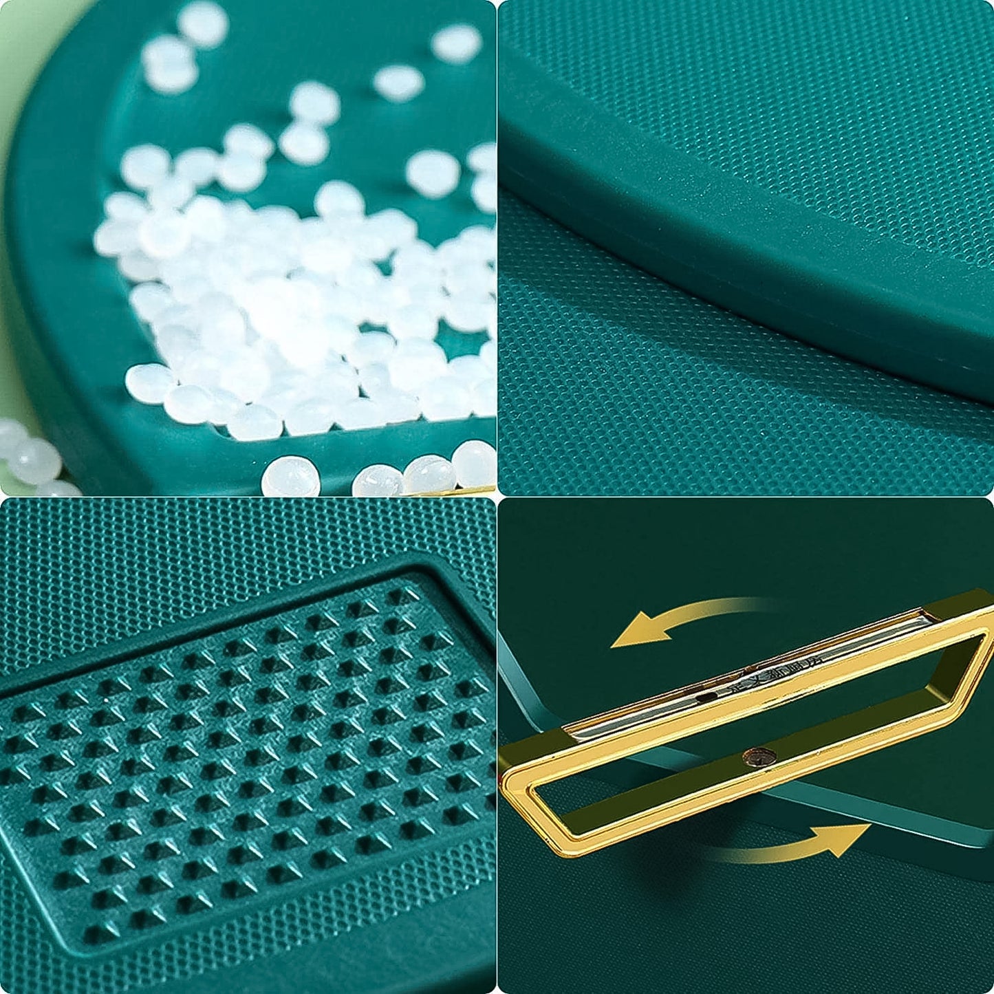 Round Multipurpose Cutting Board (32x32 cm, 1 Pc) – Anti-Slip, Food-Grade Chopping Board with Handle for Vegetables, Fruits & Meat - Happy Price - Image 5