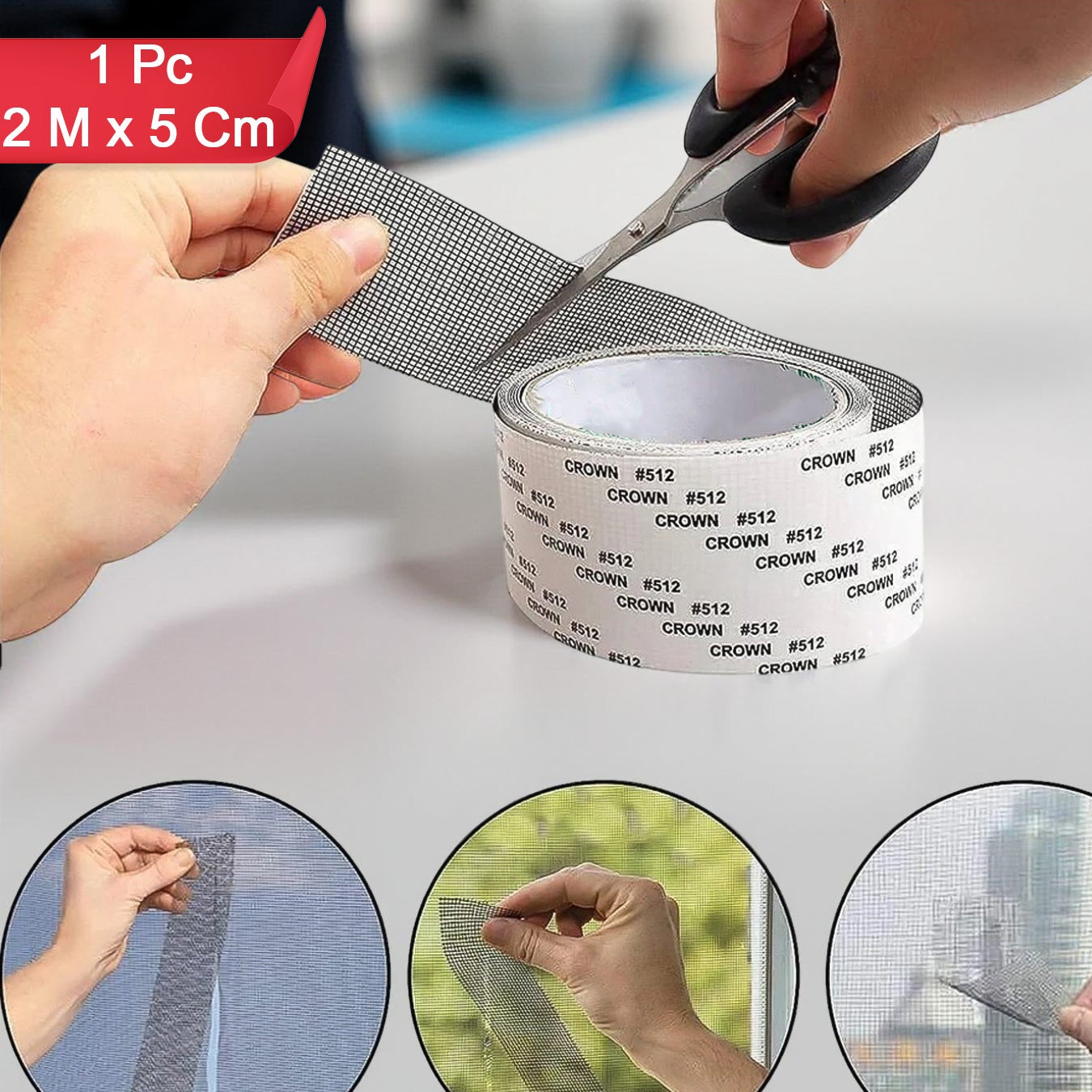 Self-adhesive Mosquito Net Repair Tape  2m X 5cm Roll  1 Pc - Happy Price - Image 1
