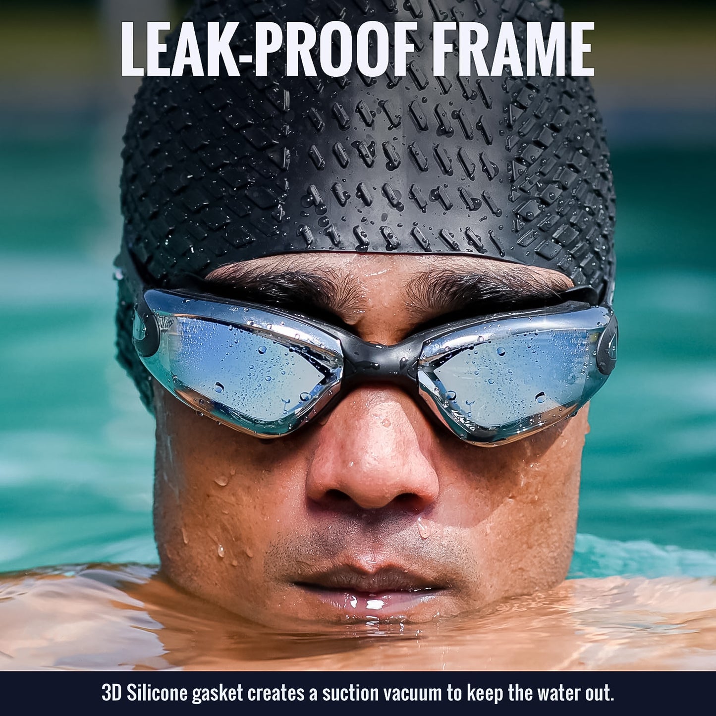 Professional Anti-fog Uv Protection Swimming Goggles With Mirrored Lenses And Earplugs - Happy Price - Image 6