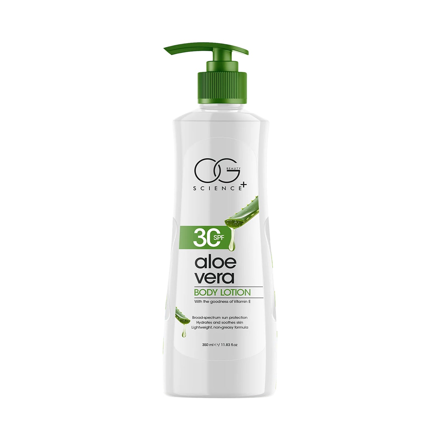 Aloe Vera Body Lotion with SPF 30 - 350ml Hydrating & Soothing Formula - Happy Price - Image 2