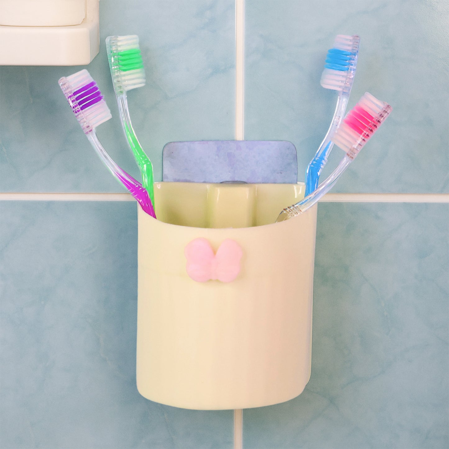 Butterfly Design Wall-Mounted Toothbrush Holder (1 Pc) - Happy Price - Image 4