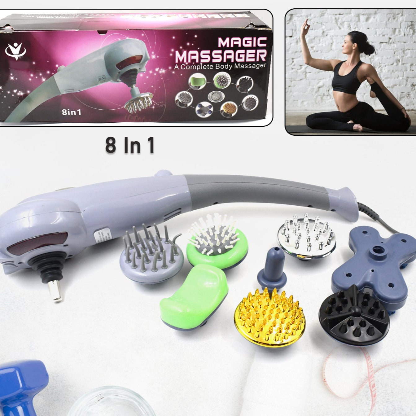 Electric 8 In 1 Full Body Massager Magic Massager (1 Set) - Happy Price - Image 1