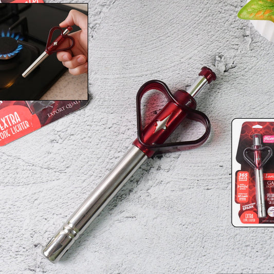 Supermom Lovely Gas Lighter (1 Pc) - Extra Long Stainless Steel with Piezo Ignition - Happy Price - Image 1