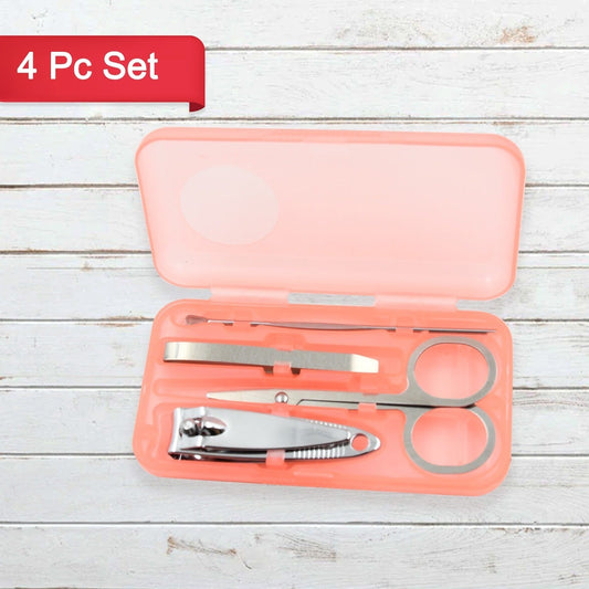 Mini Nail Clipper Set Beauty Nail Tool Set Multifunctional Beauty Set With Plastic Storage Case  (4 Pc Set) - Happy Price - Image 1
