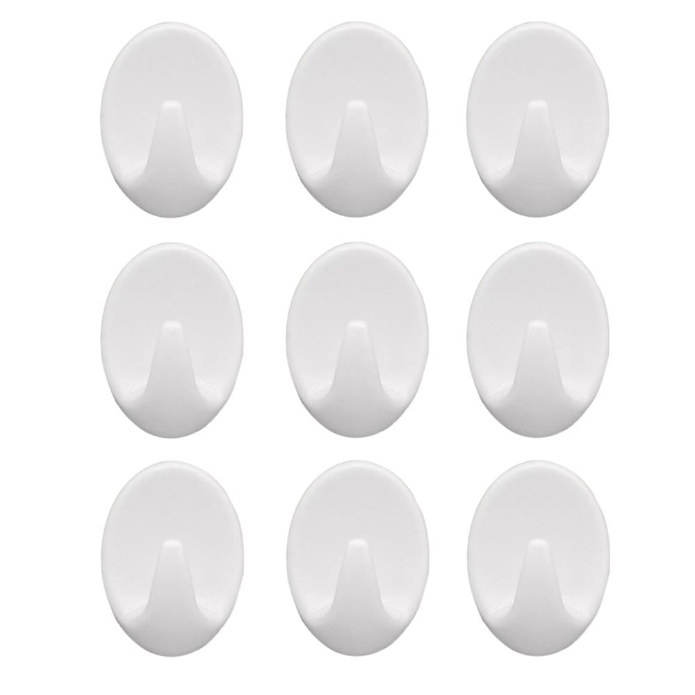 1544 Self Adhesive Plastic Wall Hook Set For Home Kitchen And Other Places (Pack Of 9) - Happy Price - Image 2