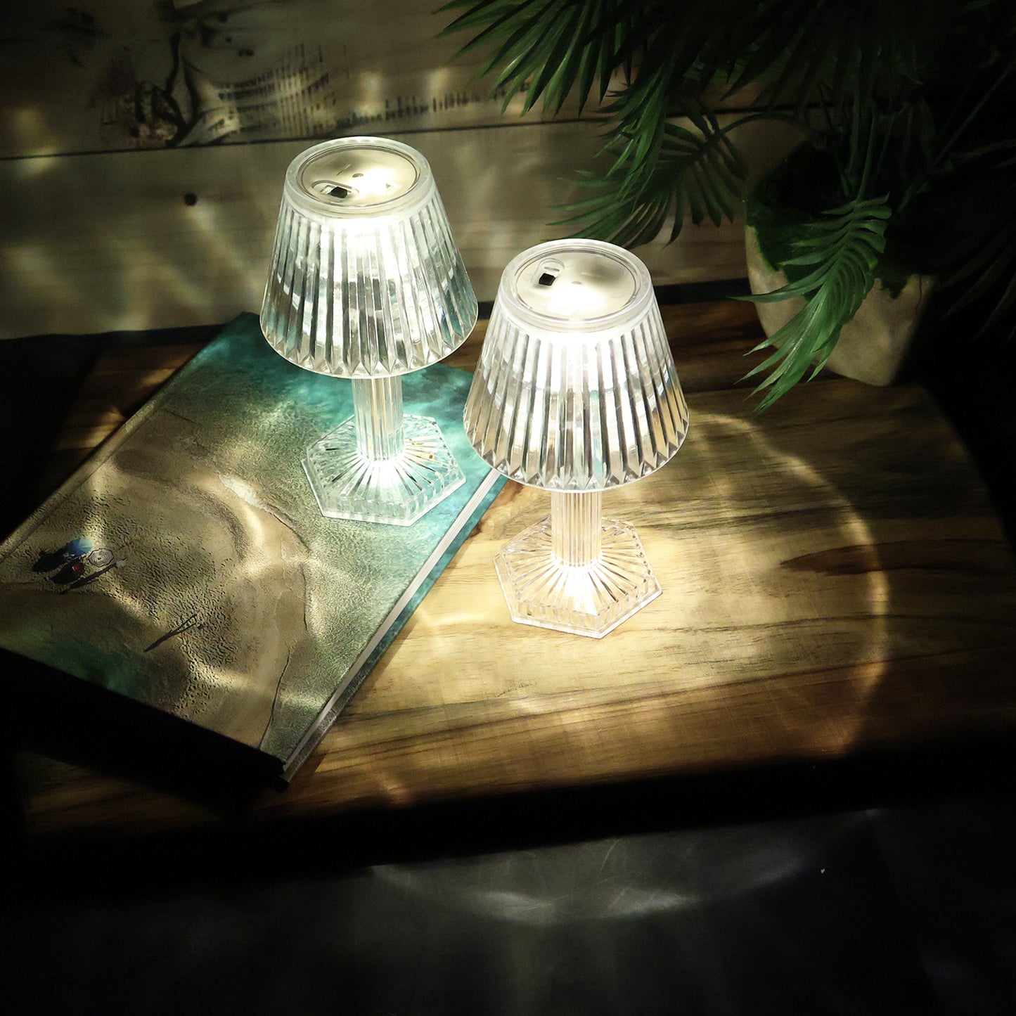 Set of 12 Crystal Effect LED Table Lamps - Battery Operated Decorative Lights - Happy Price - Image 4