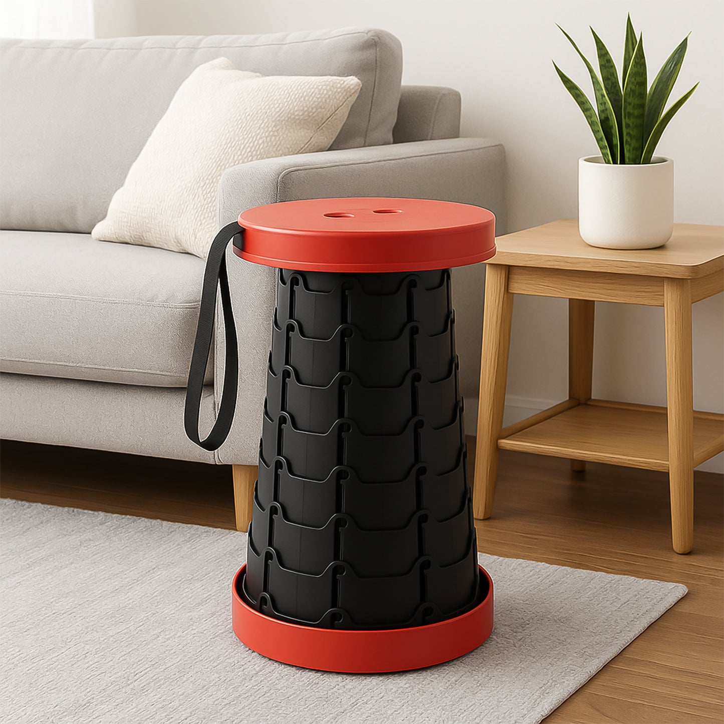 Adjustable Portable Folding Stool (1 Pc) - Retractable & Lightweight - Happy Price - Image 5