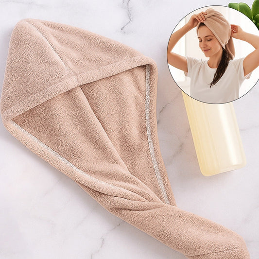 Microfiber Hair Turban for Quick Drying - Super Absorbent & Gentle (1 Pc) - Happy Price - Image 1