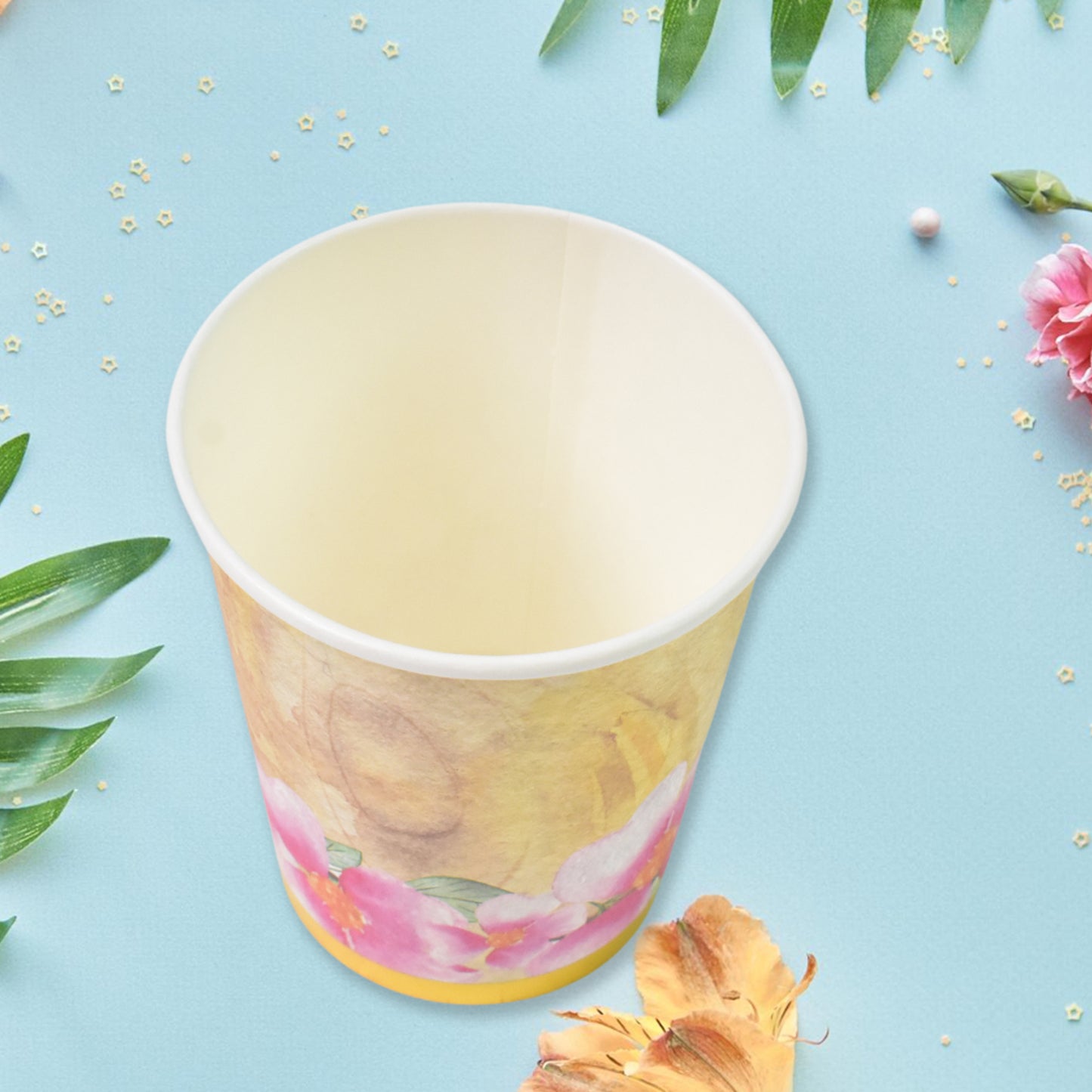 Disposable Paper Cups Disposable Tea Coffee Cups (24 Pcs Set  Mix Color  Design) - Happy Price - Image 4