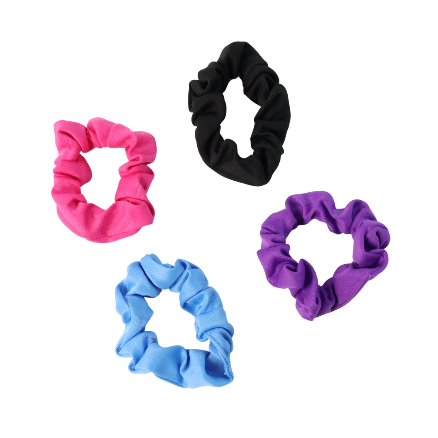 Set of 4 Soft Fabric Hair Ties - Gentle Ponytail Holders for All Hair Types - Happy Price - Image 2