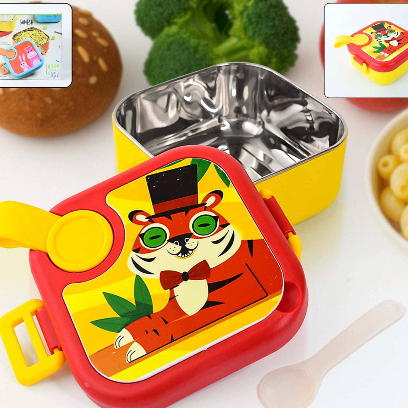 Ganesh Tangy Kids Stainless Steel Lunch Box - Happy Price - Image 1
