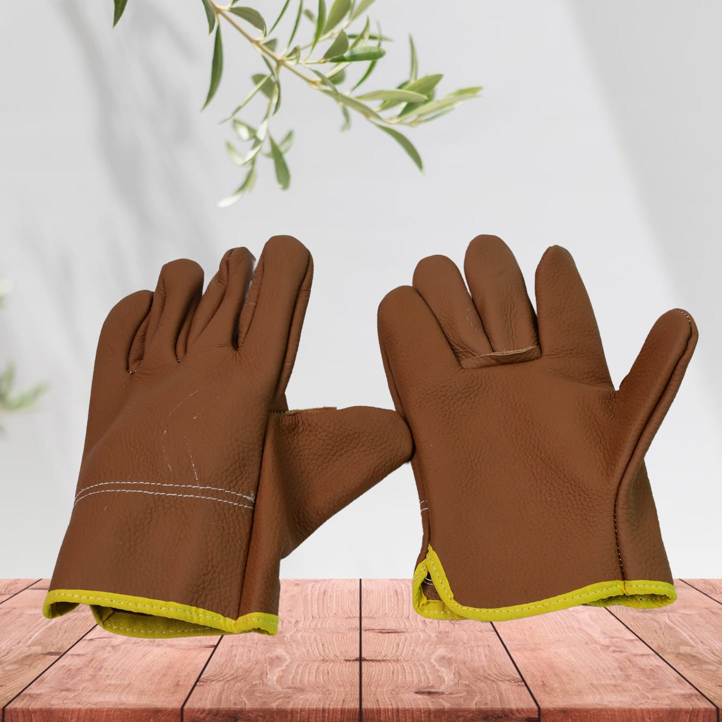 Gloves Gardening Gloves For Men Women Leather Gloves Heavy Duty Gloves (1 Pair) - Happy Price - Image 6