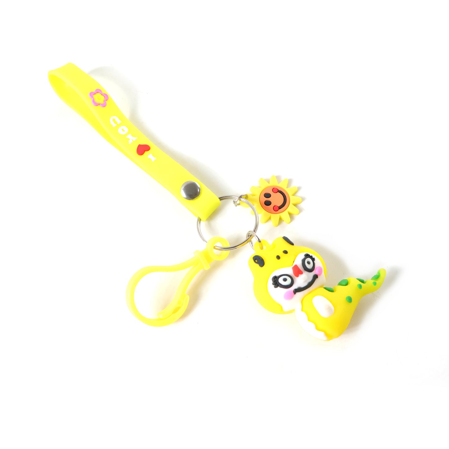 Cute Cartoon Dinosaur Style Keychain With Strap And Decorative Charm (1 Pc)