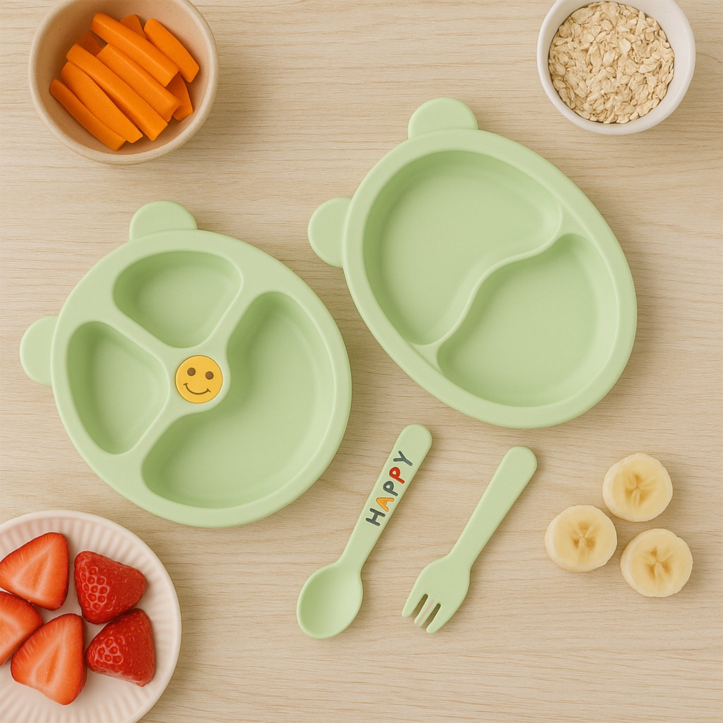 Premium 4-piece Kids Mealtime Feeding Set - Happy Price - Image 5