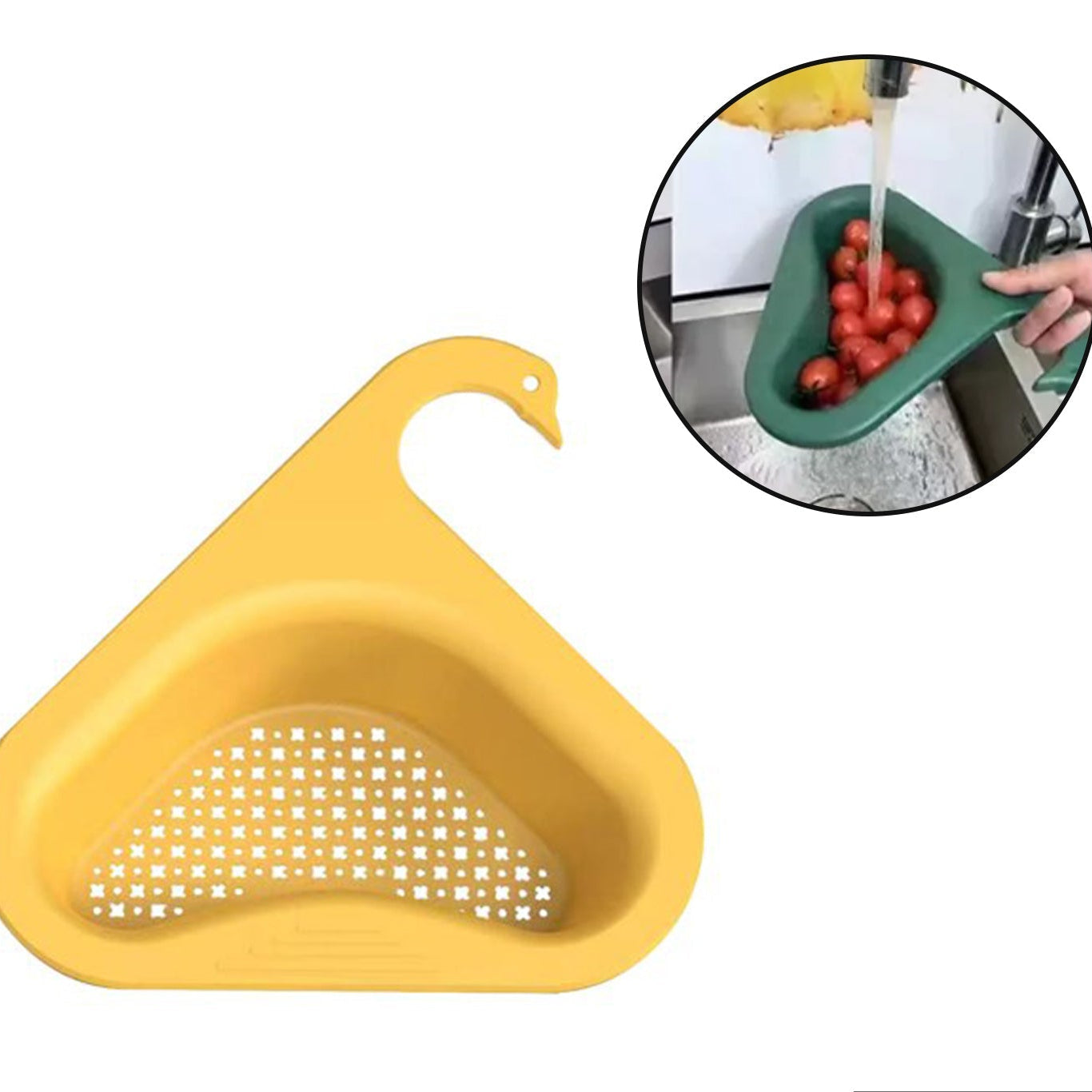 Kitchen Sink Strainer Basket for Draining Food Waste & Storing Sponges - Happy Price - Image 1