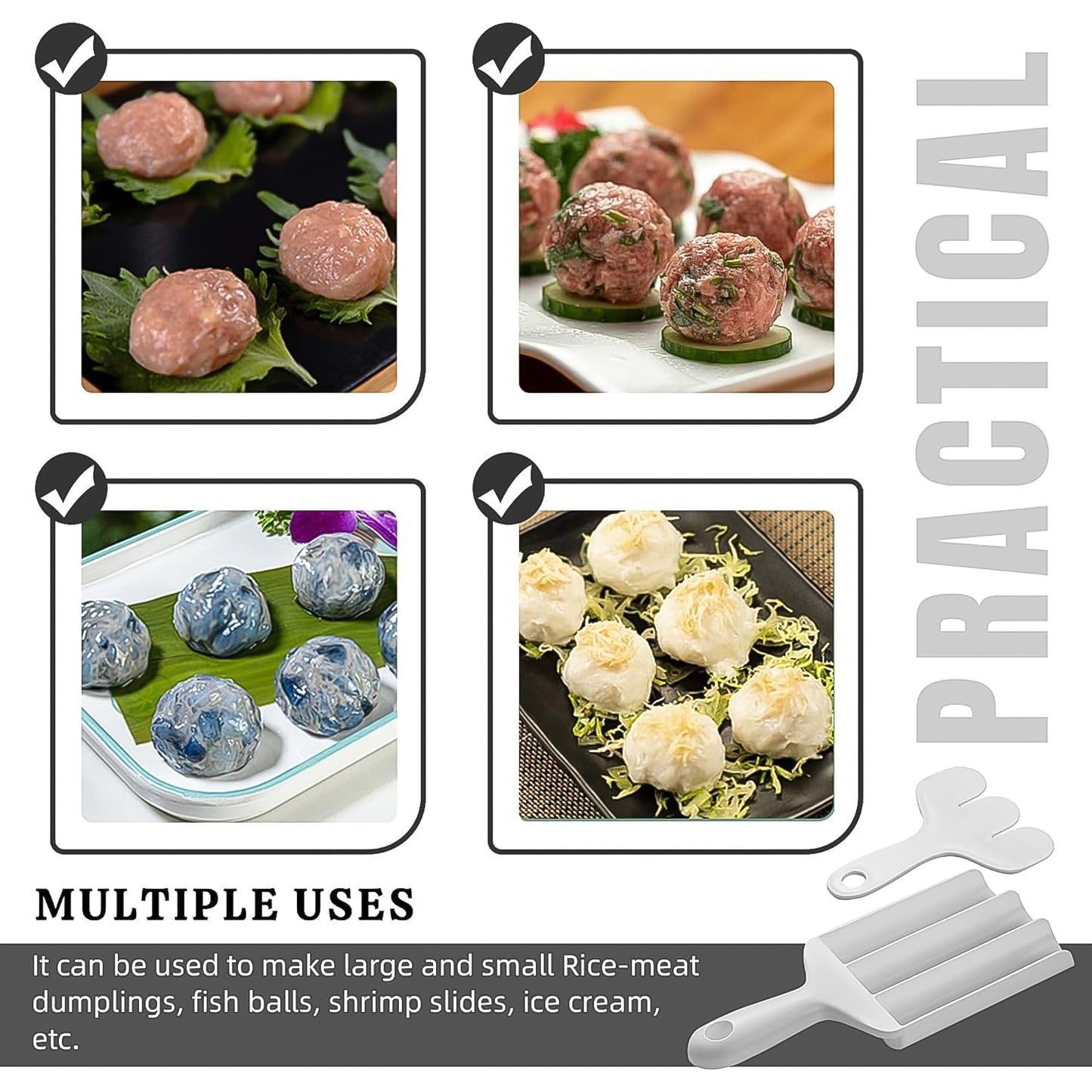 Gujia  Meatball Maker Set Easily Shape Meatballs Maker (1pc) - Happy Price - Image 6