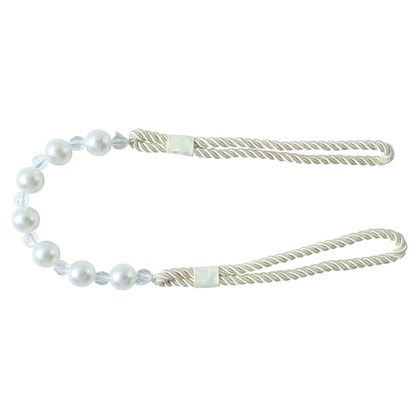 Pearl Beaded Curtain Tieback with Rope - 1 Piece - Happy Price - Image 4
