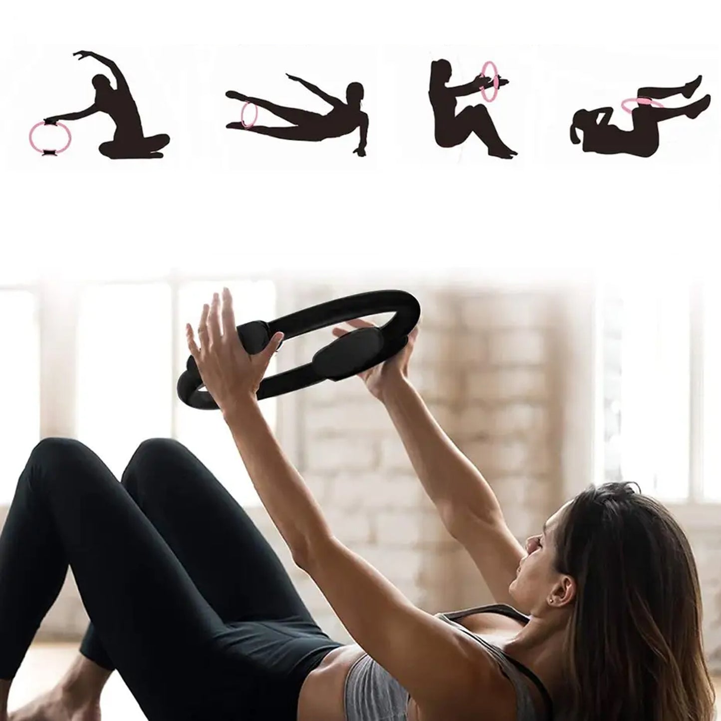 Fitness Ring Workout Yoga Ring Circle Pilates For Woman Fitness Circle Thigh Exercise Pilates Circle Ring Fitness Equipment For Home - Happy Price - Image 3