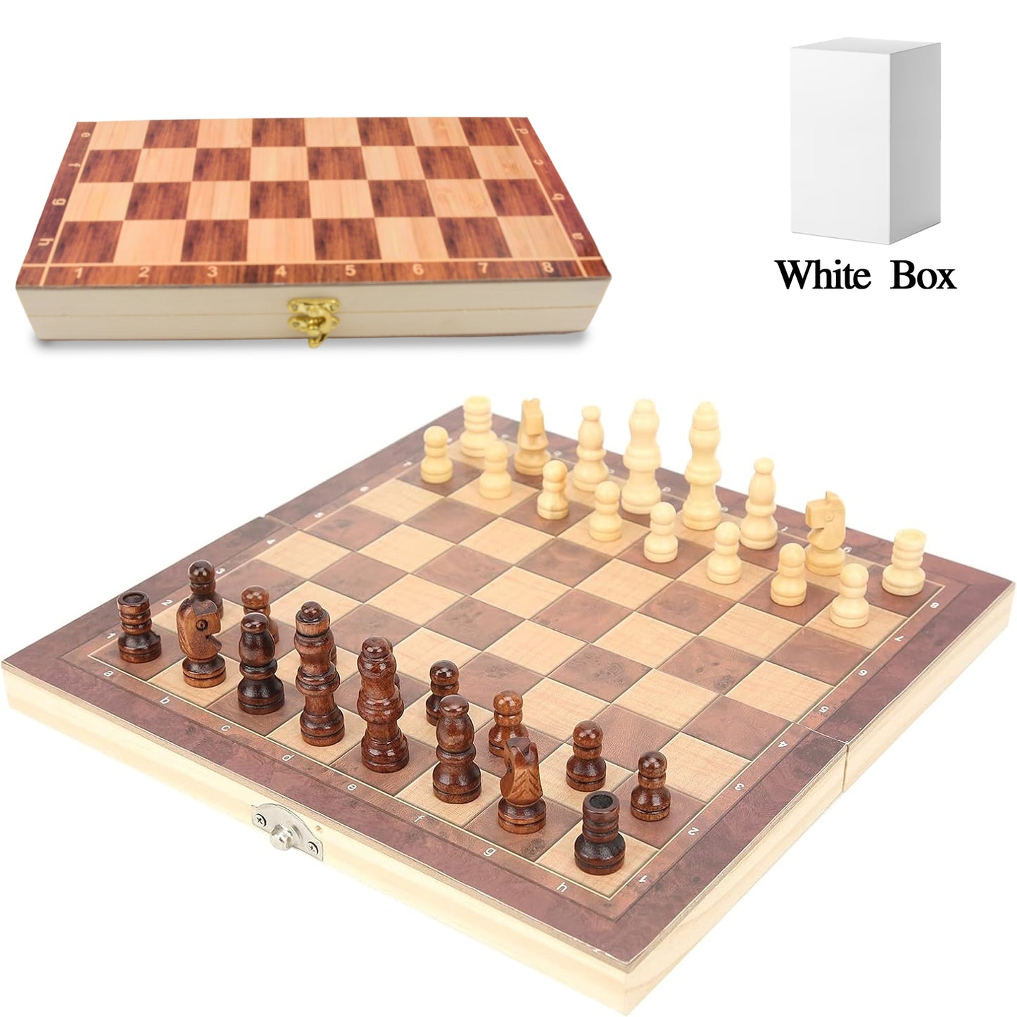 Foldable Wooden Chess Board Set (30  30 Cm  1 Set) - Happy Price - Image 2