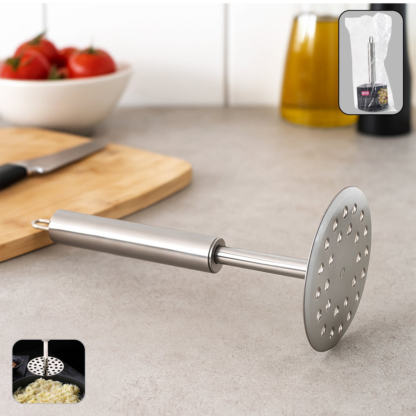 Heavy Duty Stainless Steel Potato Masher - 1 Pc - Happy Price - Image 3