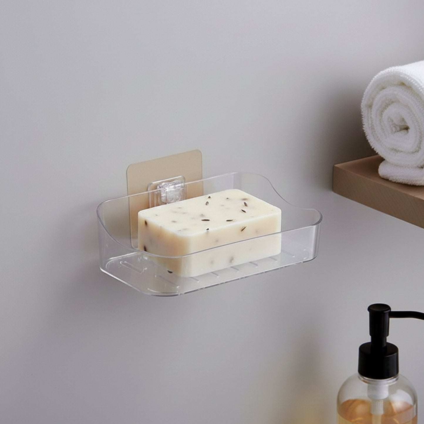 Set of 2 Transparent Wall-Mounted Soap Holders with Suction Cups - Happy Price - Image 5