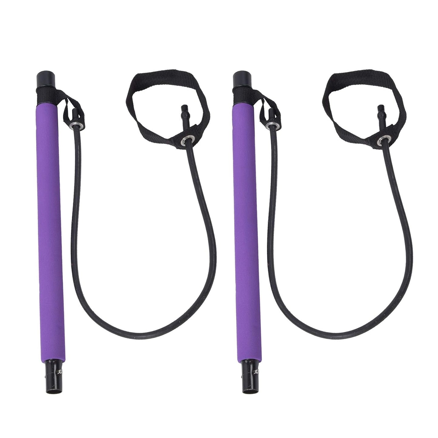 Pilates Bar with Resistance Bands - Full Body Workout Fitness Tube Rod (2 Pc) - Happy Price - Image 4