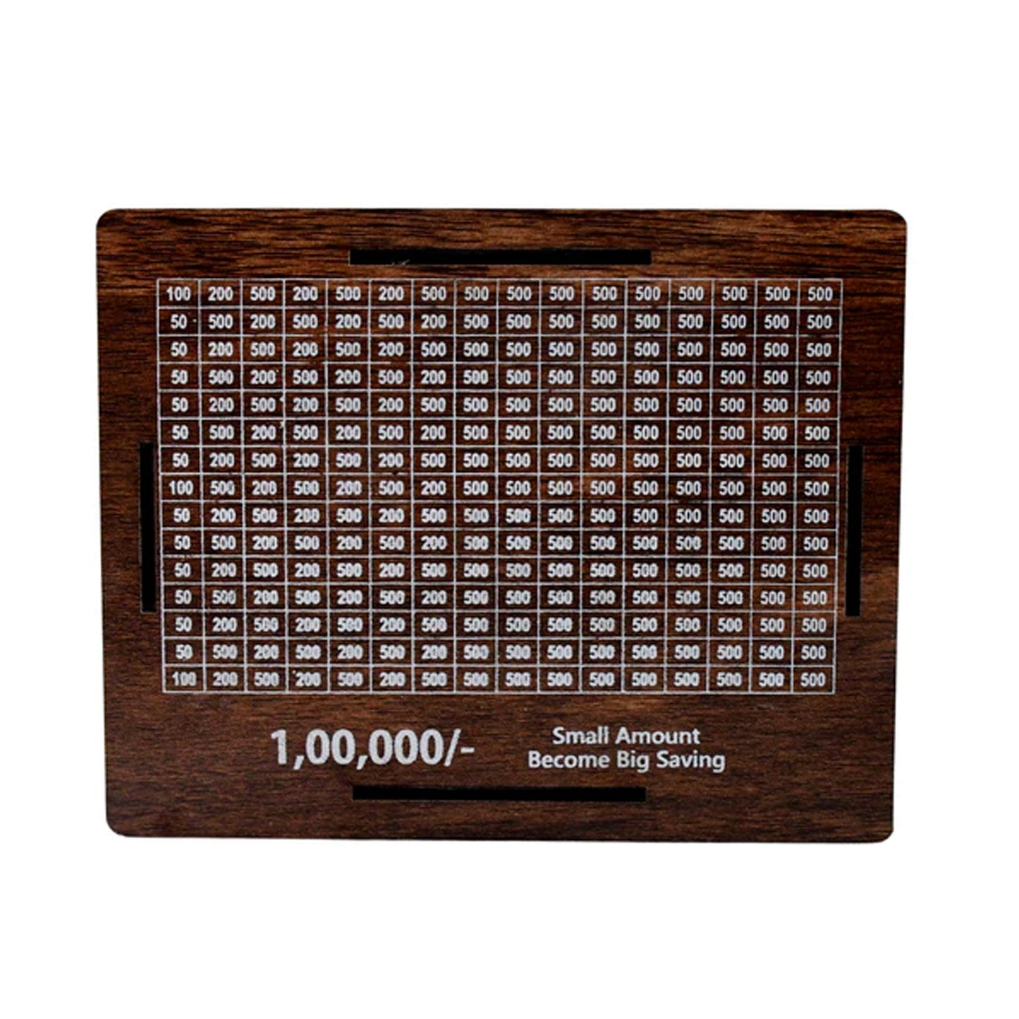 Big Wooden Savings Challenge Money Box - ₹1 Lakh Goal Tracker - Happy Price - Image 4