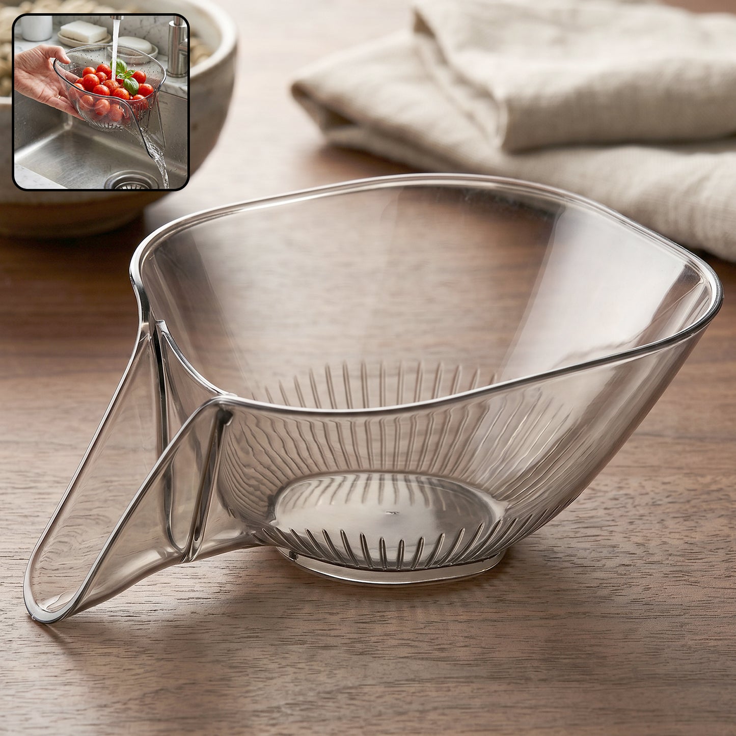 Kitchen Sink Strainer Basket with Funnel Drain - 1 Pc - Happy Price - Image 2