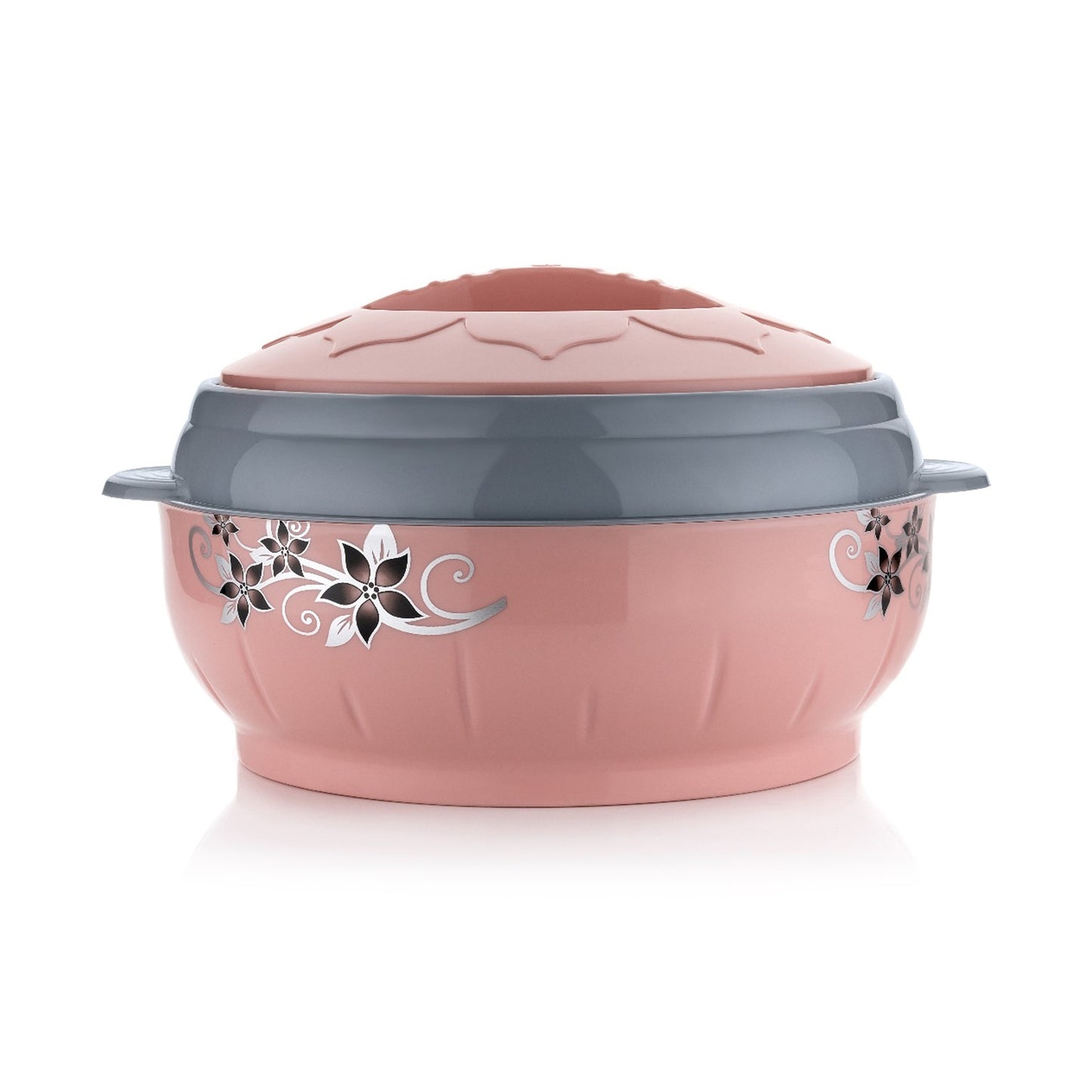 High Quality Steel Casserole Box For Food Searving Inner Steel Insulated Casserole Hot Pot Flowers Printed Chapati Box For Roti Kitchen (Approx 4500 Ml) - Happy Price - Image 4