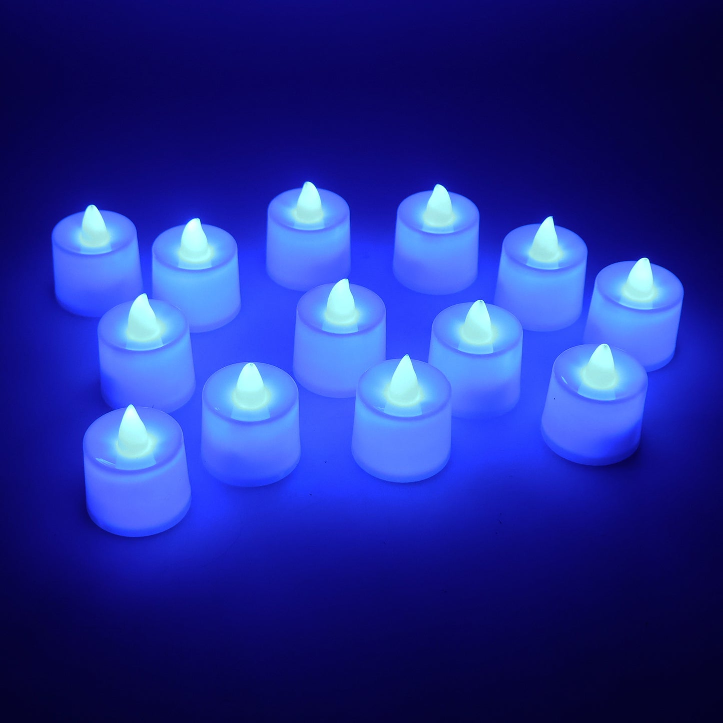24 Pc Blue LED Flameless Tea Light Candles for Festive Decor - Happy Price - Image 6