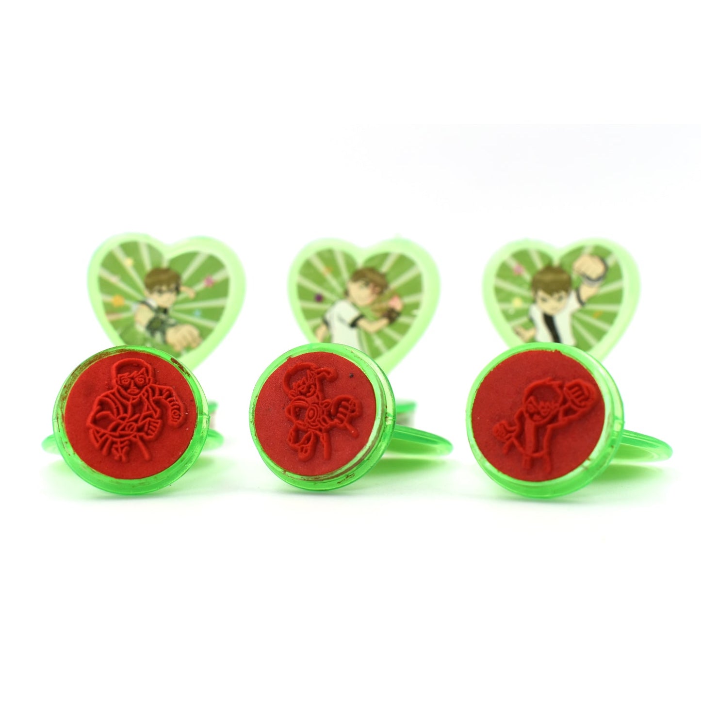 Unique Cartoon Character Heart Shape Stamps 6 Pieces For Kids Motivation And Reward Theme Prefect Gift For Teachers Parents And Students (Multicolor) - Happy Price - Image 6
