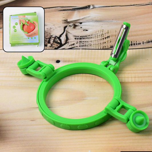 Adjustable Fruit & Vegetable Peeler with Holder Ring - Easy Kitchen Tool - Happy Price - Image 1