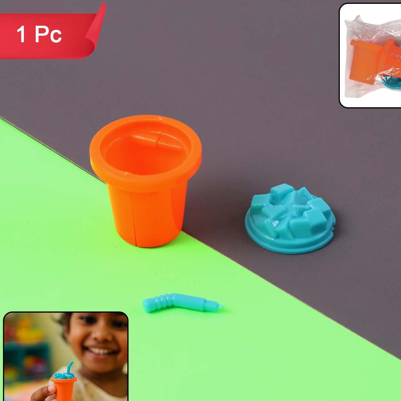 Miniature Juice Cup Play Toy - 1 Pc Set for Kids' Role Play - Happy Price - Image 1