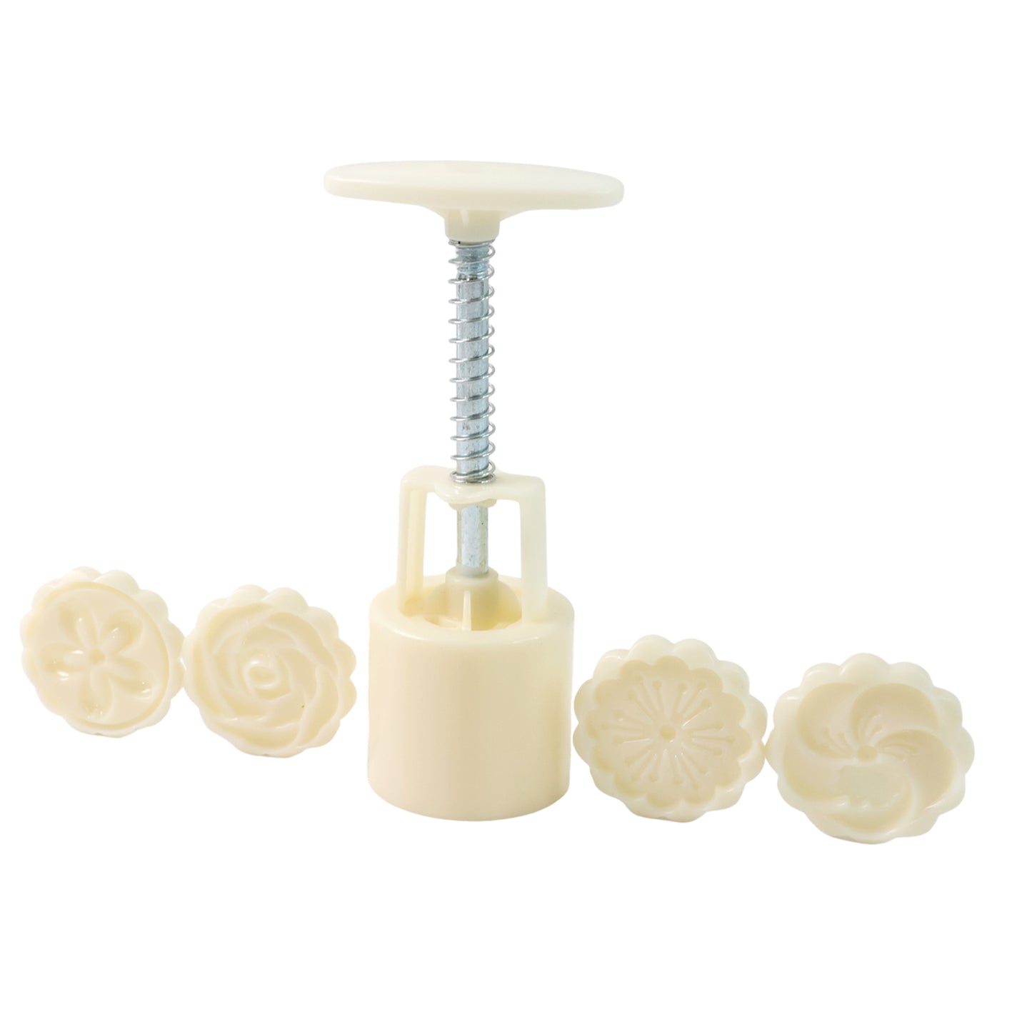 4-in-1 Spring Press Cookie & Pastry Mold Set with Floral Stamps - Happy Price - Image 5