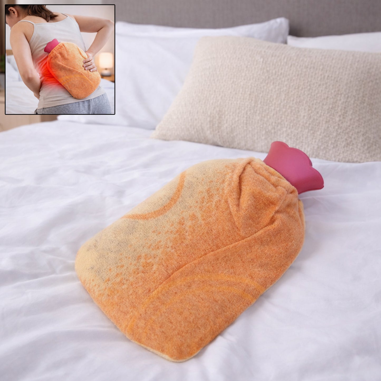 Soft Cover Reusable Hot Water Bag for Pain Relief & Warmth - 1 Pc - Happy Price - Image 2
