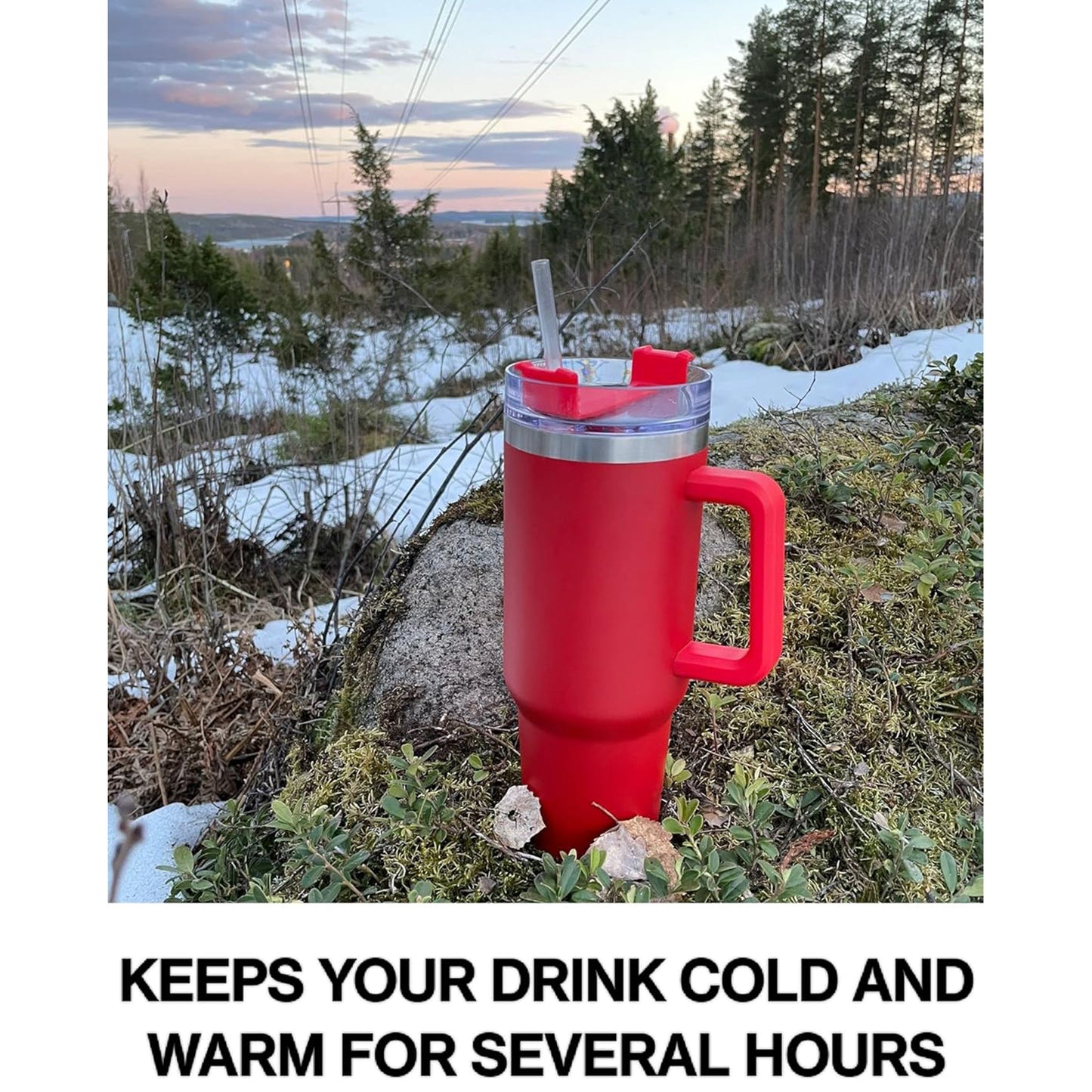 Extra Large Insulated Travel Mug (1200ml - 1 Pc) - Happy Price - Image 4