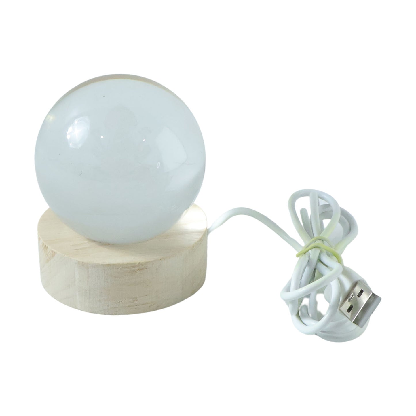 3D Crystal Lakshmi Ball LED Lamp with Wooden Base - Spiritual Decor Light - Happy Price - Image 4