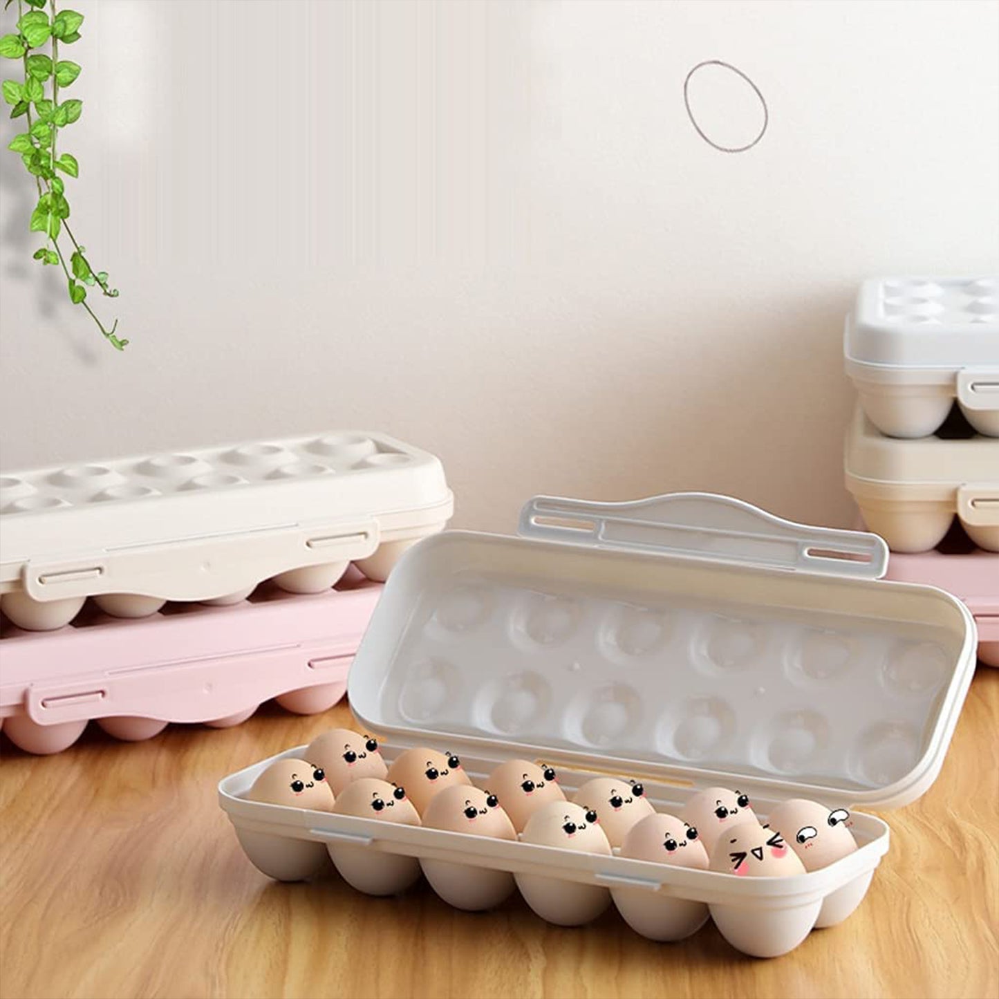 18 Grid Egg Holder Storage Shock-proof Egg Container With Buckle Egg Carrier Egg Tray Egg Shelter Effective Full Seal Egg House Use For Fridge Camping Kitchen - Happy Price - Image 5