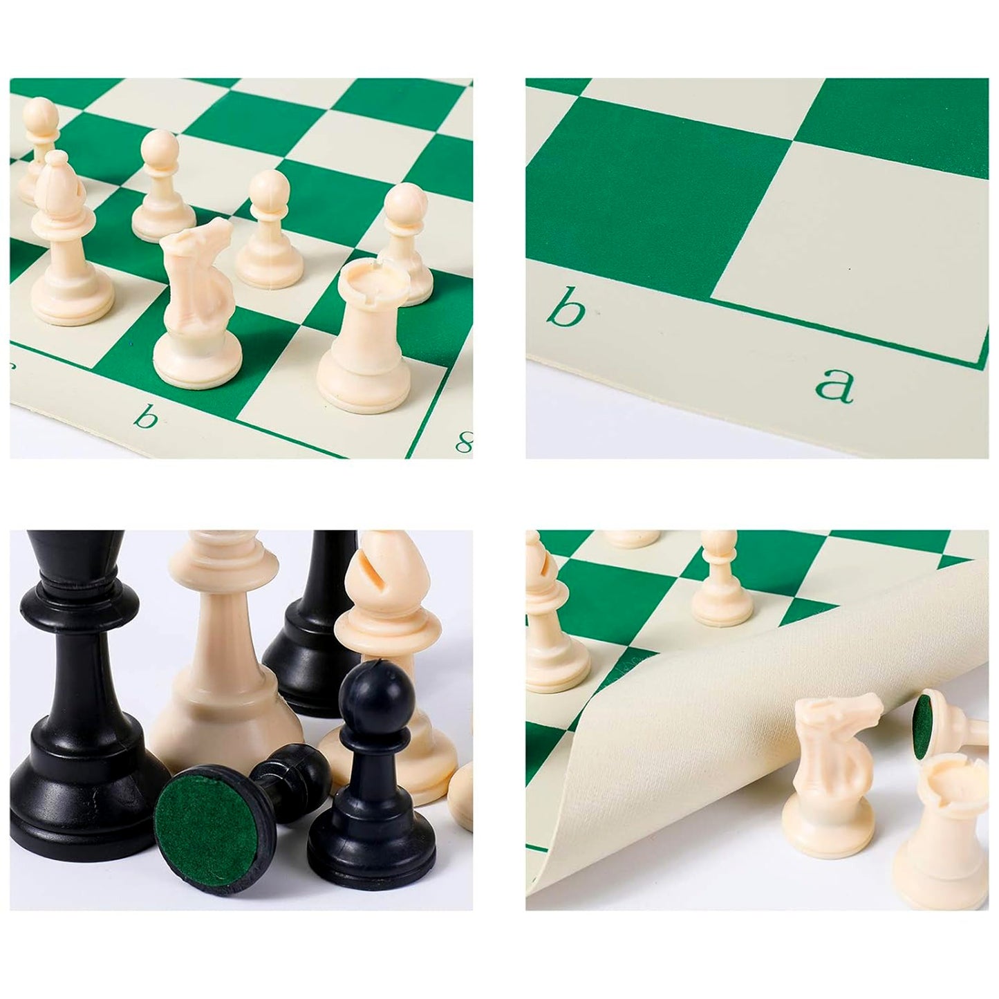 Portable Plastic Chess Set with Roll-Up Board - 1 Set - Happy Price - Image 3