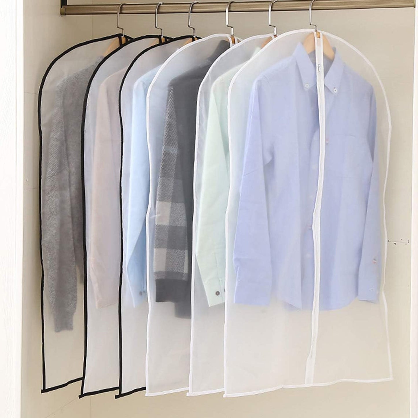 Foldable Non-Woven Suit & Blazer Garment Cover Bag - 80x60 cm, 1 Pc, White - Happy Price - Image 2