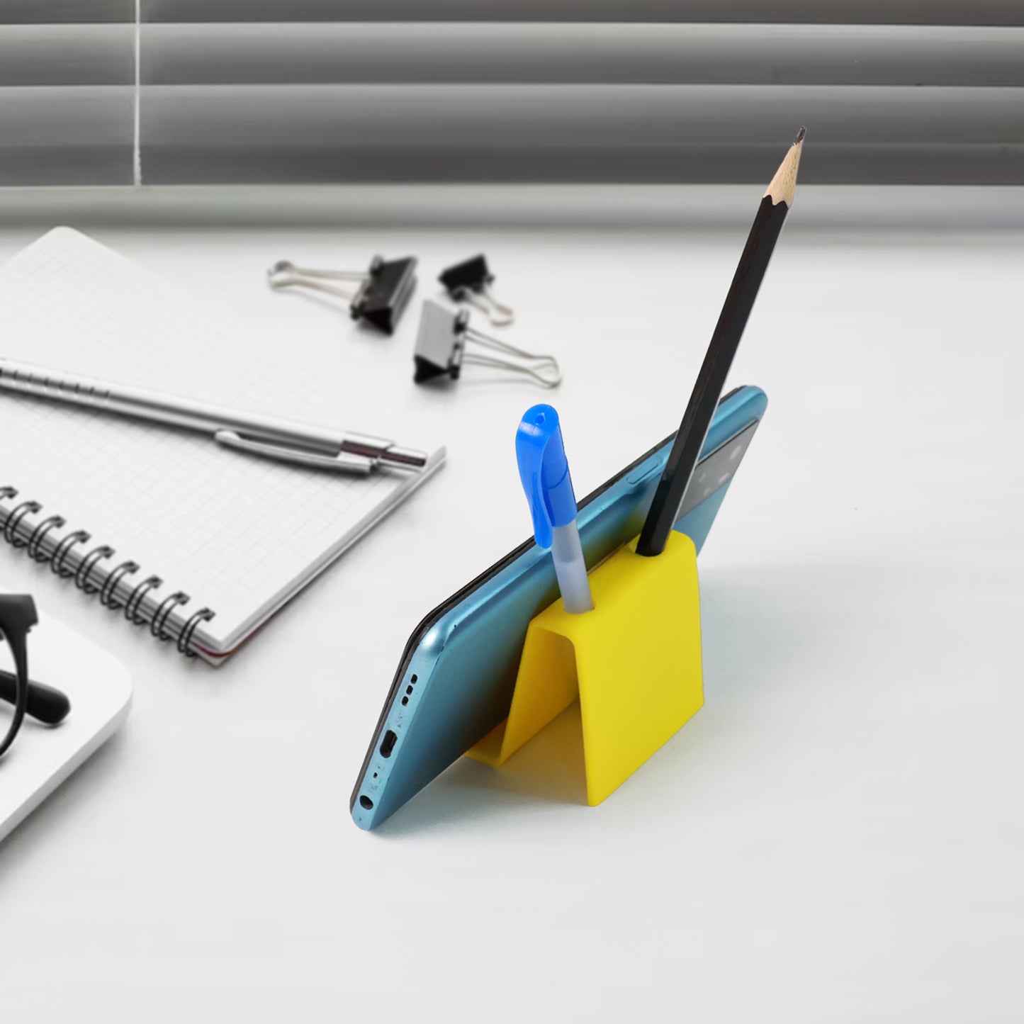 Multifunctional Plastic Mobile Phone Stand  Pen Holder (1 Pc  Mix Color) - Happy Price - Image 4