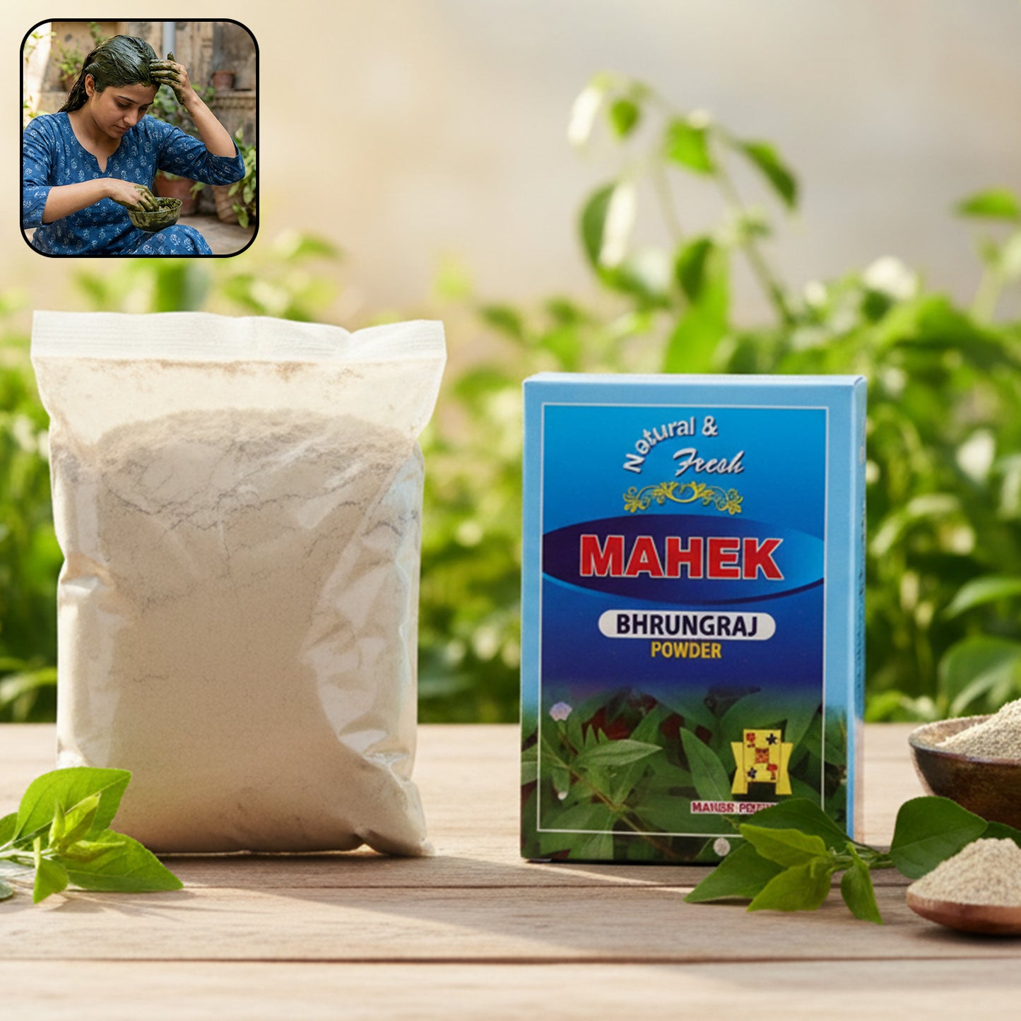Pure Bhringraj Powder for Hair Health - 80 gm - Happy Price - Image 2