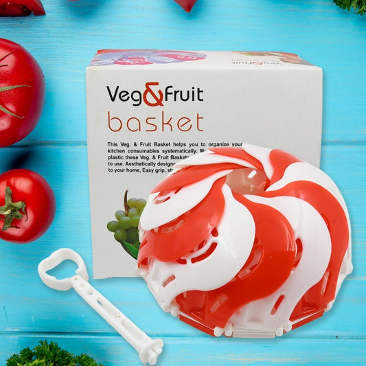 Folding Fruit Basket  Foldable Basket  Fruit Bucket Basket With Hanging Stand  Fruit And Vegetables Basket  Foldable Lotus Shape Basket Tray For Multi-use (1 Pc) - Happy Price - Image 1